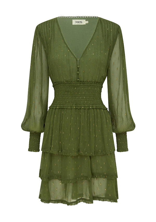 MOS The Label - Abloom Mini Dress - Olive
