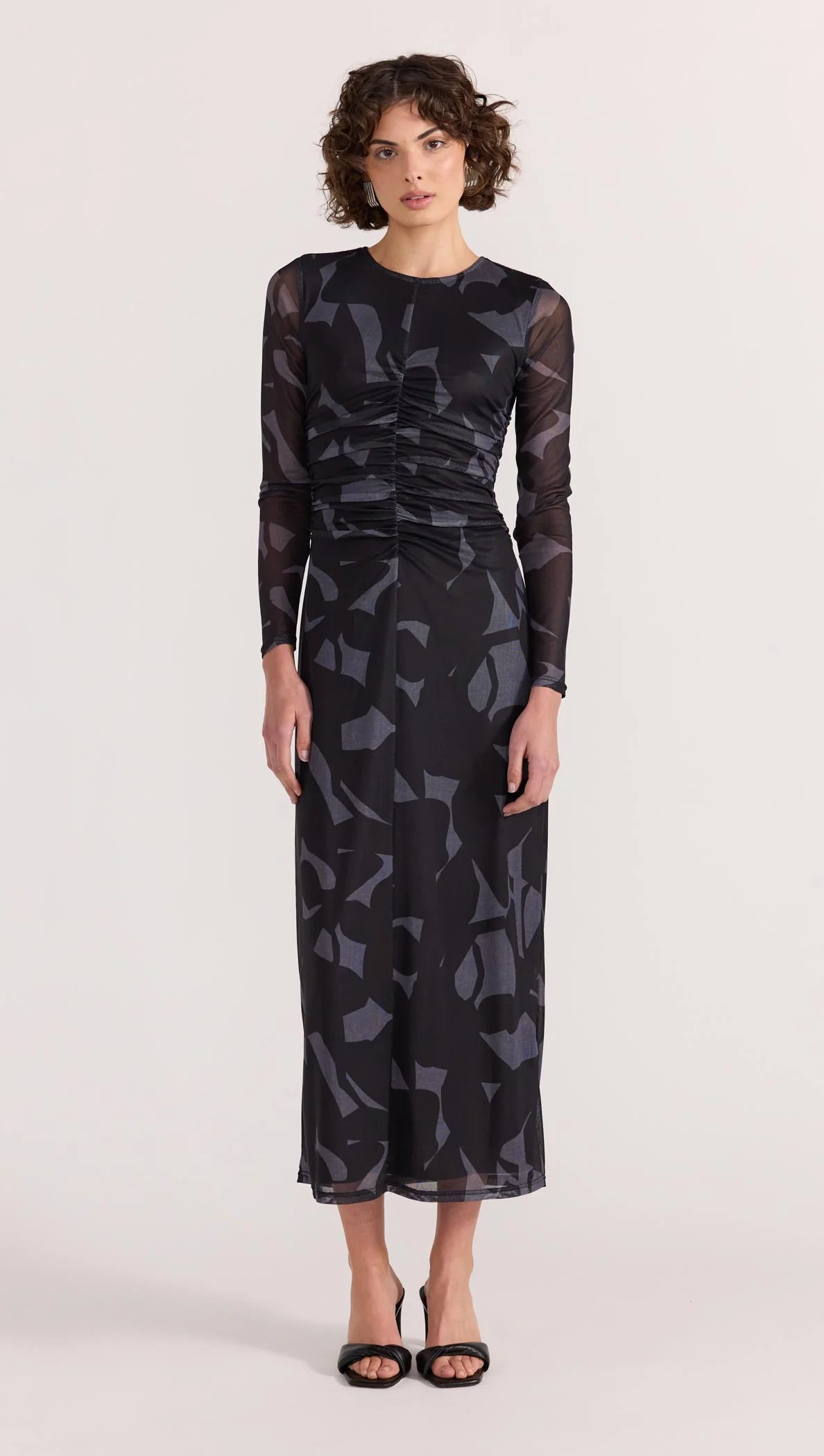 Staple The Label - Aura Mesh Midi Dress - Abstract
