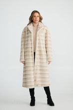 Load image into Gallery viewer, Brave + True - New York Coat - Snow Stripe
