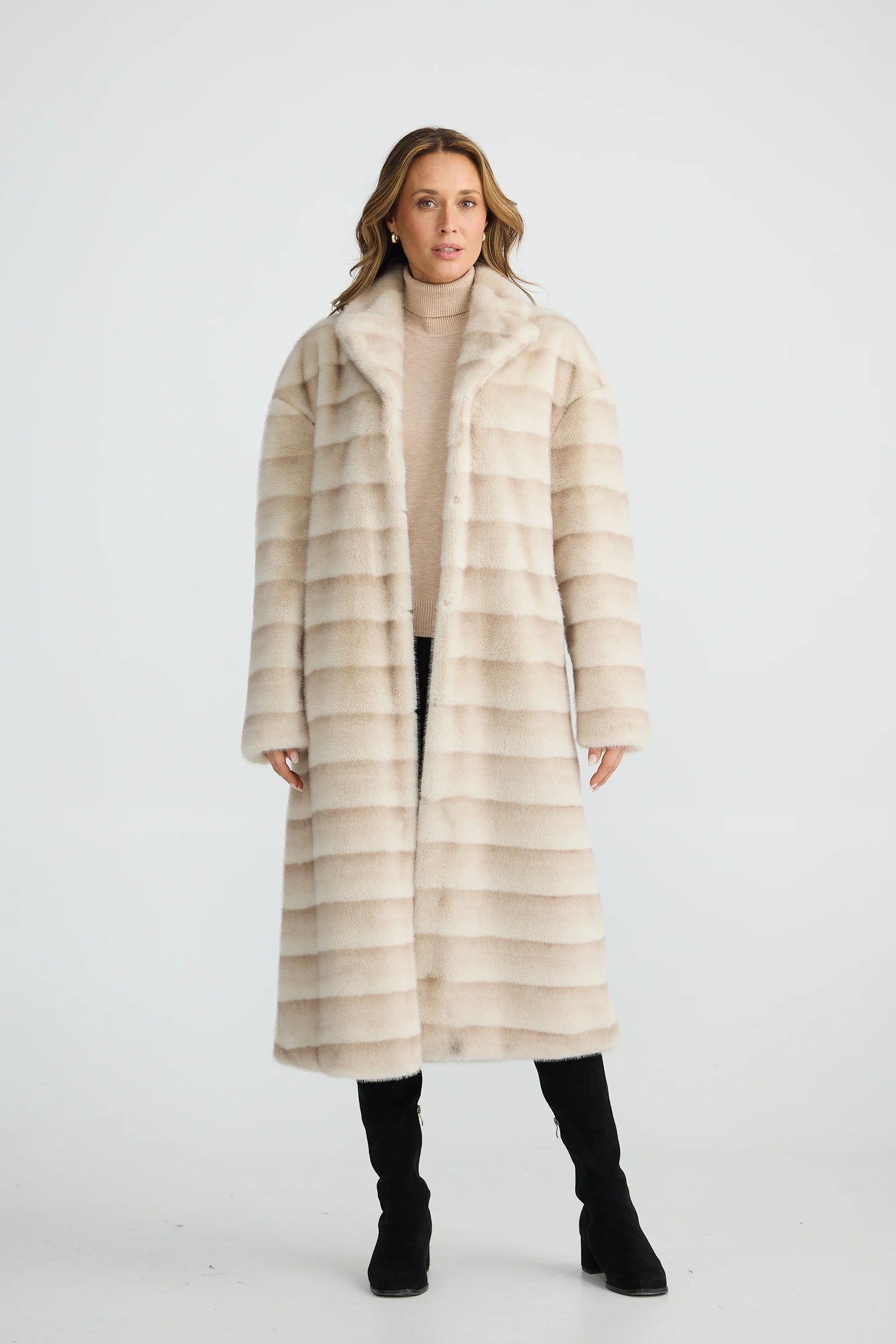Brave + True - New York Coat - Snow Stripe