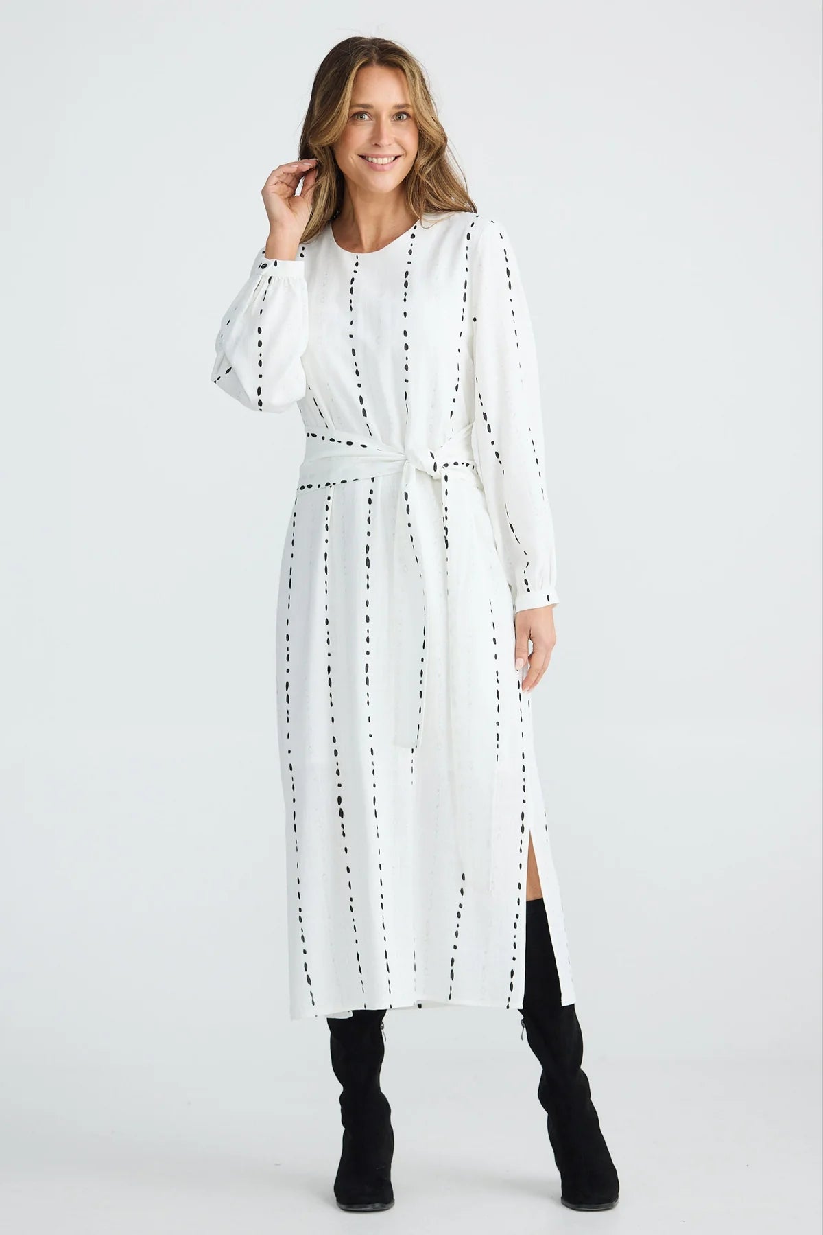 Brave And True - Turning Point Long Sleeve Dress