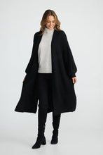 Load image into Gallery viewer, Brave + True - Bentley Long Cardigan - Black
