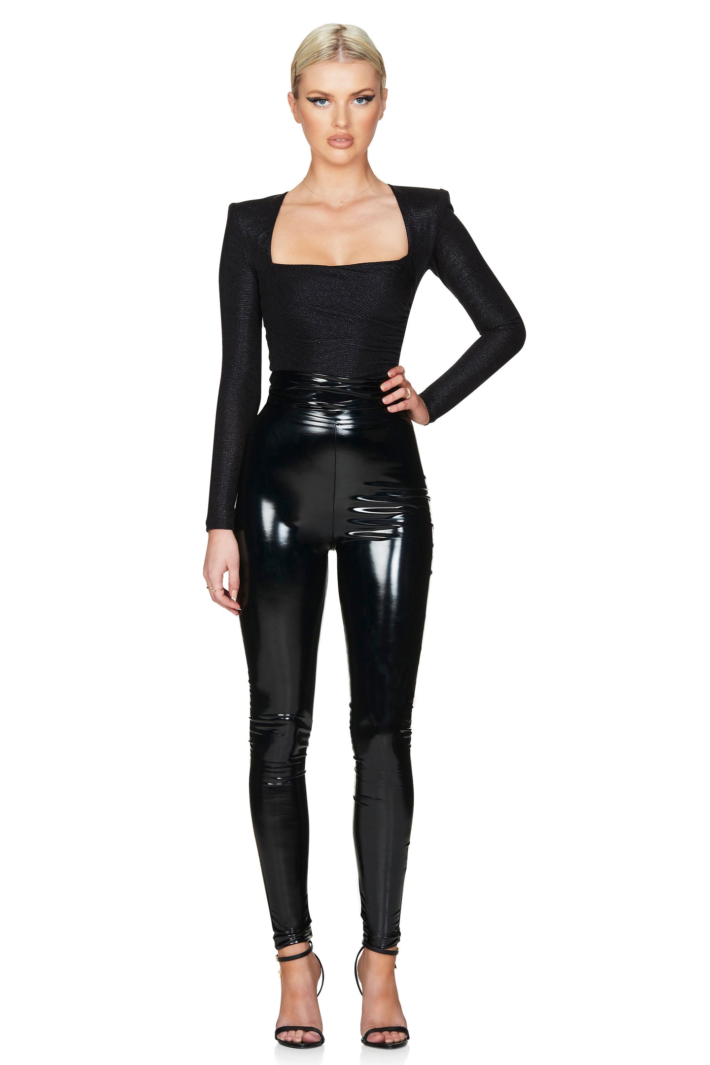 Nookie - Black Shiny Viktoria Pants