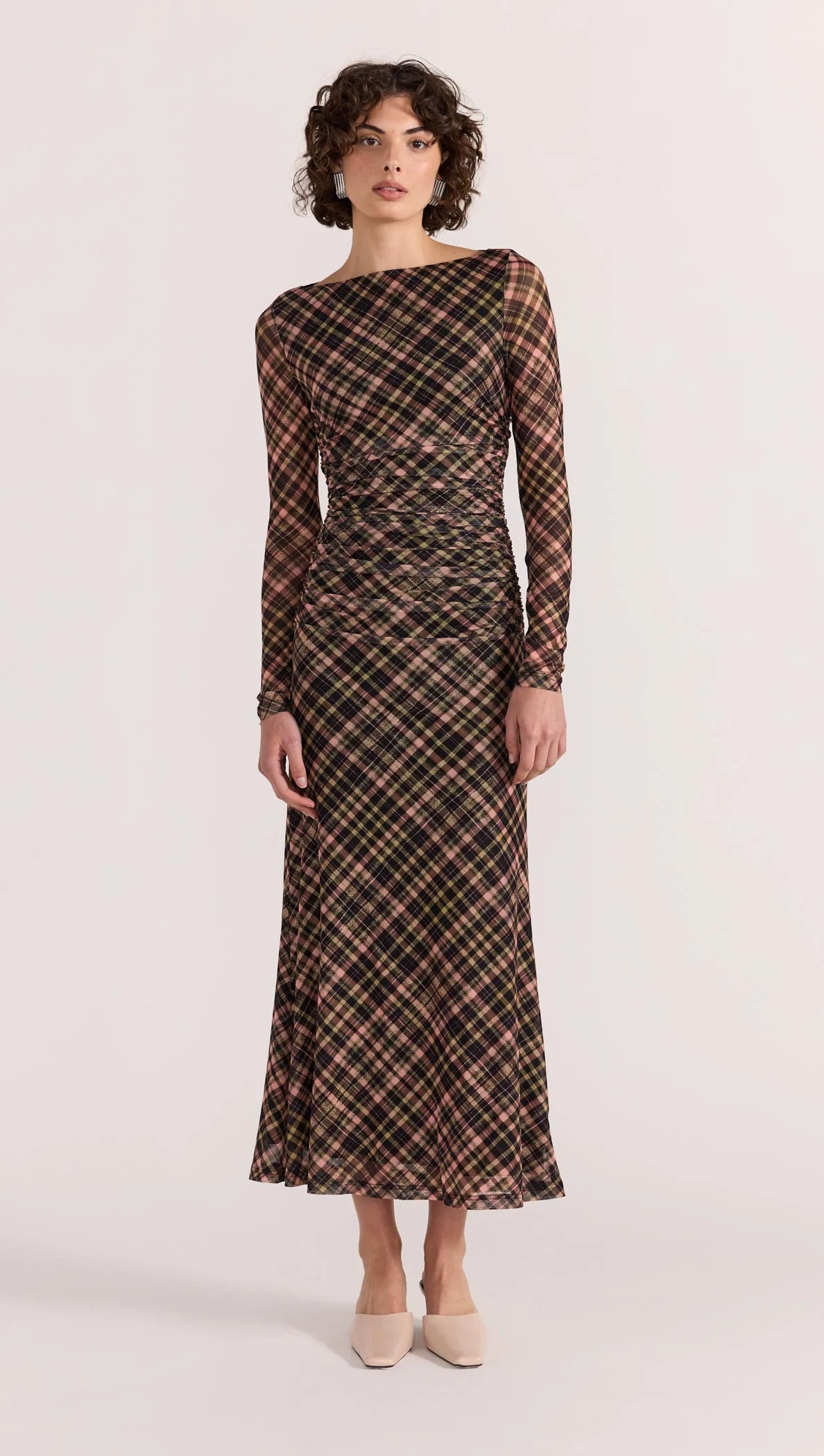 Staple The Label - Reign Mesh Midi Dress - Check